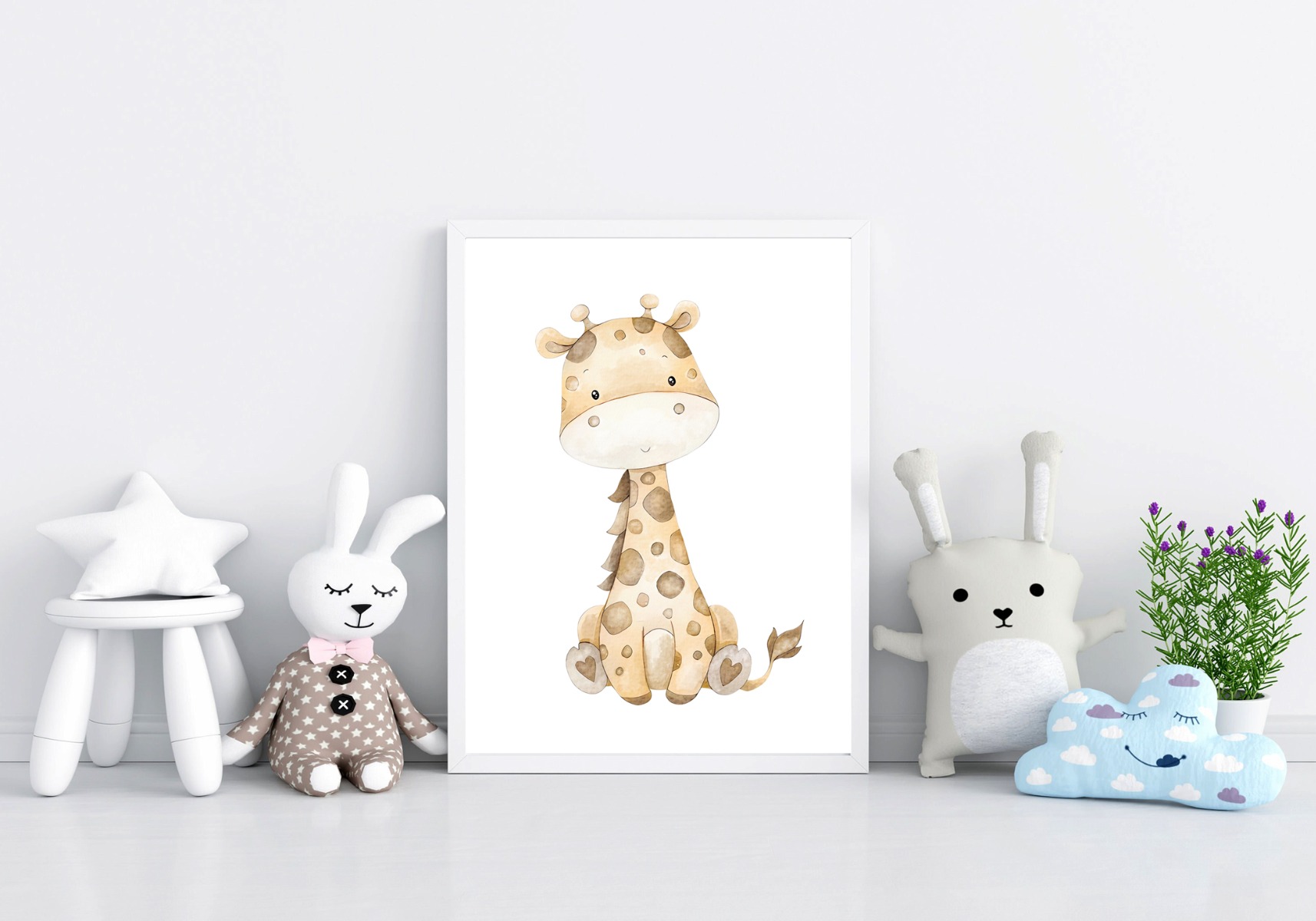 Affisch – Giraff / Brun
