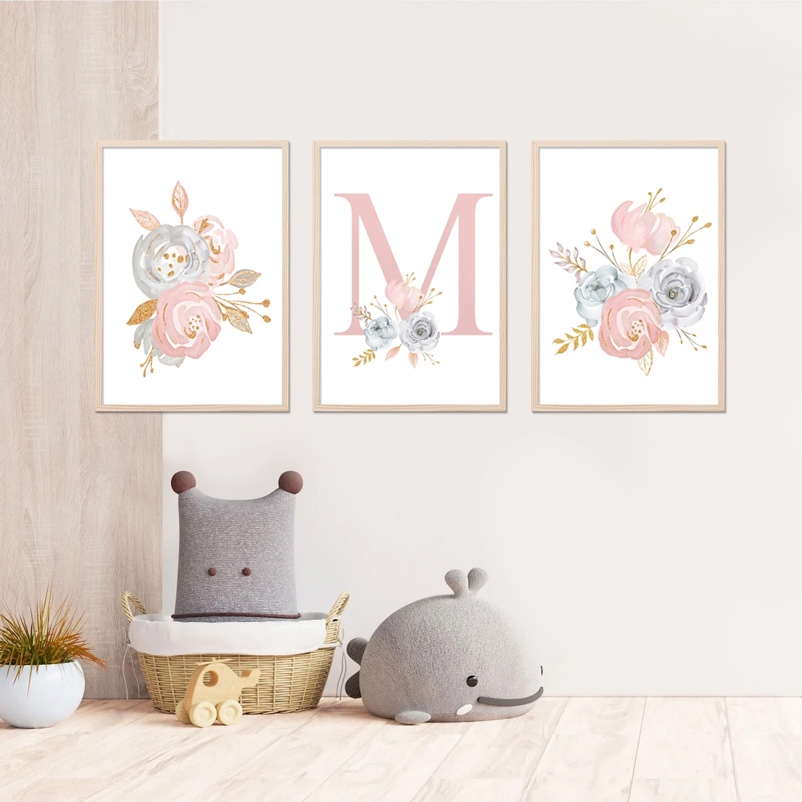 Affischer - Blommor / Personlig / Set med 3