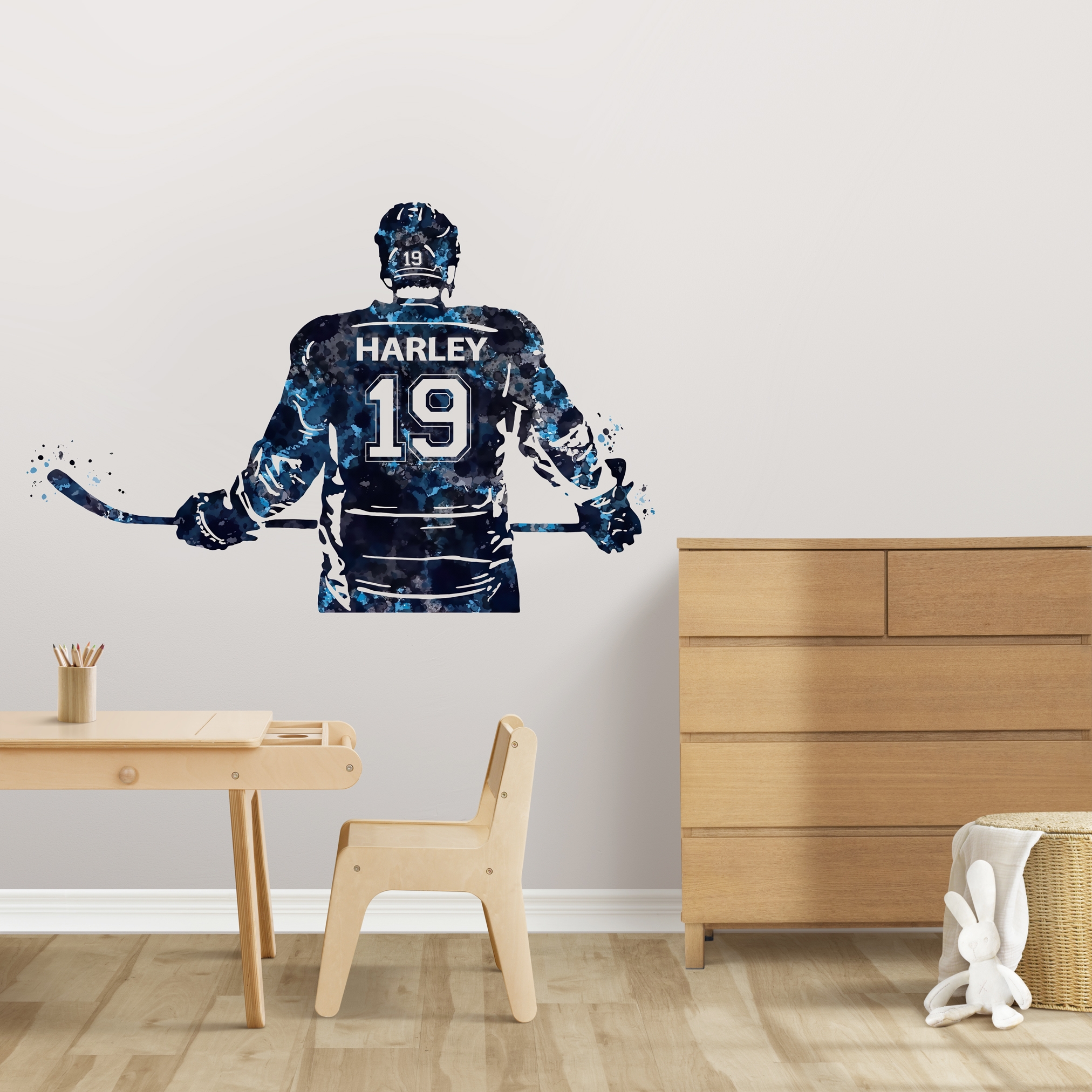 Väggklistermärke - Hockeytröja / Personlig