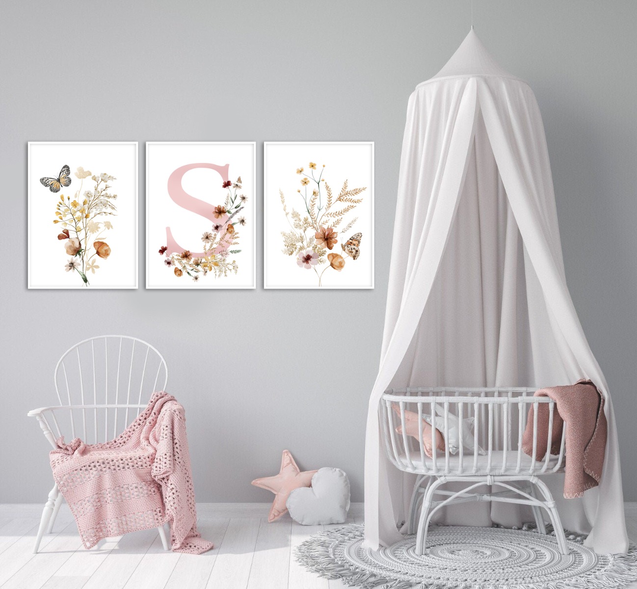 Affischer - Vilda blommor / Personlig / Set med 3