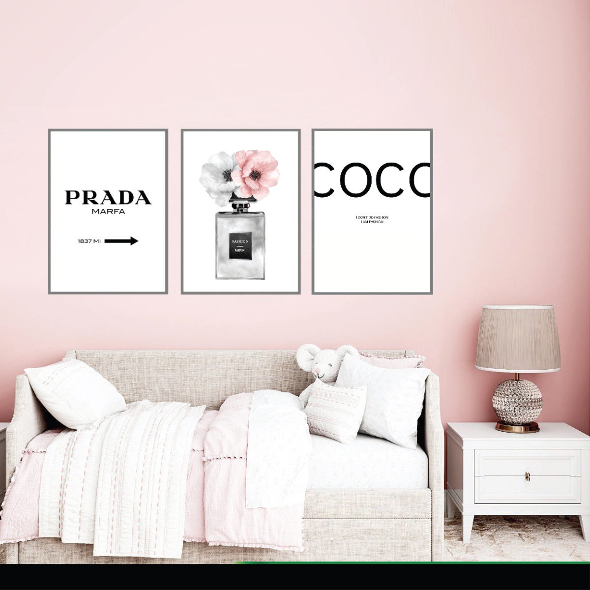 Affischer - Prada and Coco / Set om 3