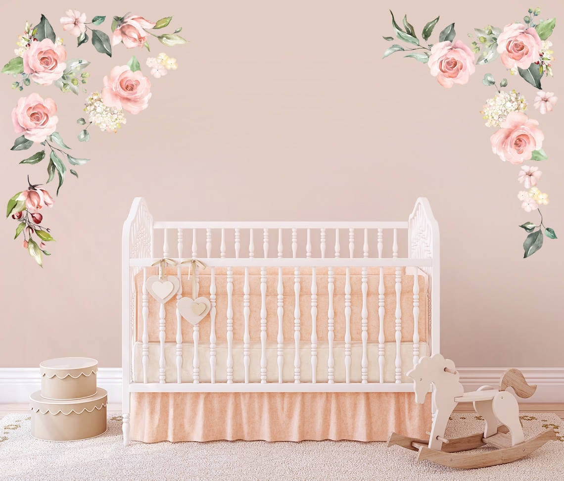 Väggdekal - Trädgård Blommor