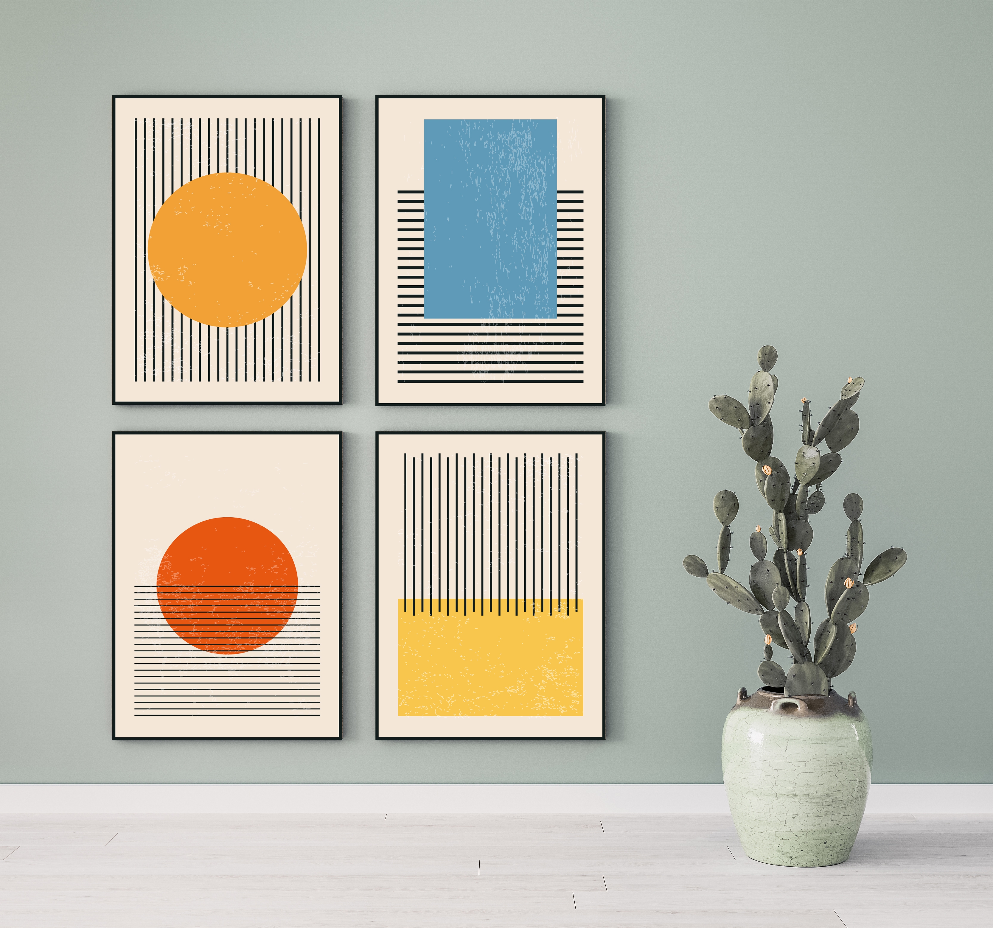 Affischer - Modern konst / Former / Set med 3