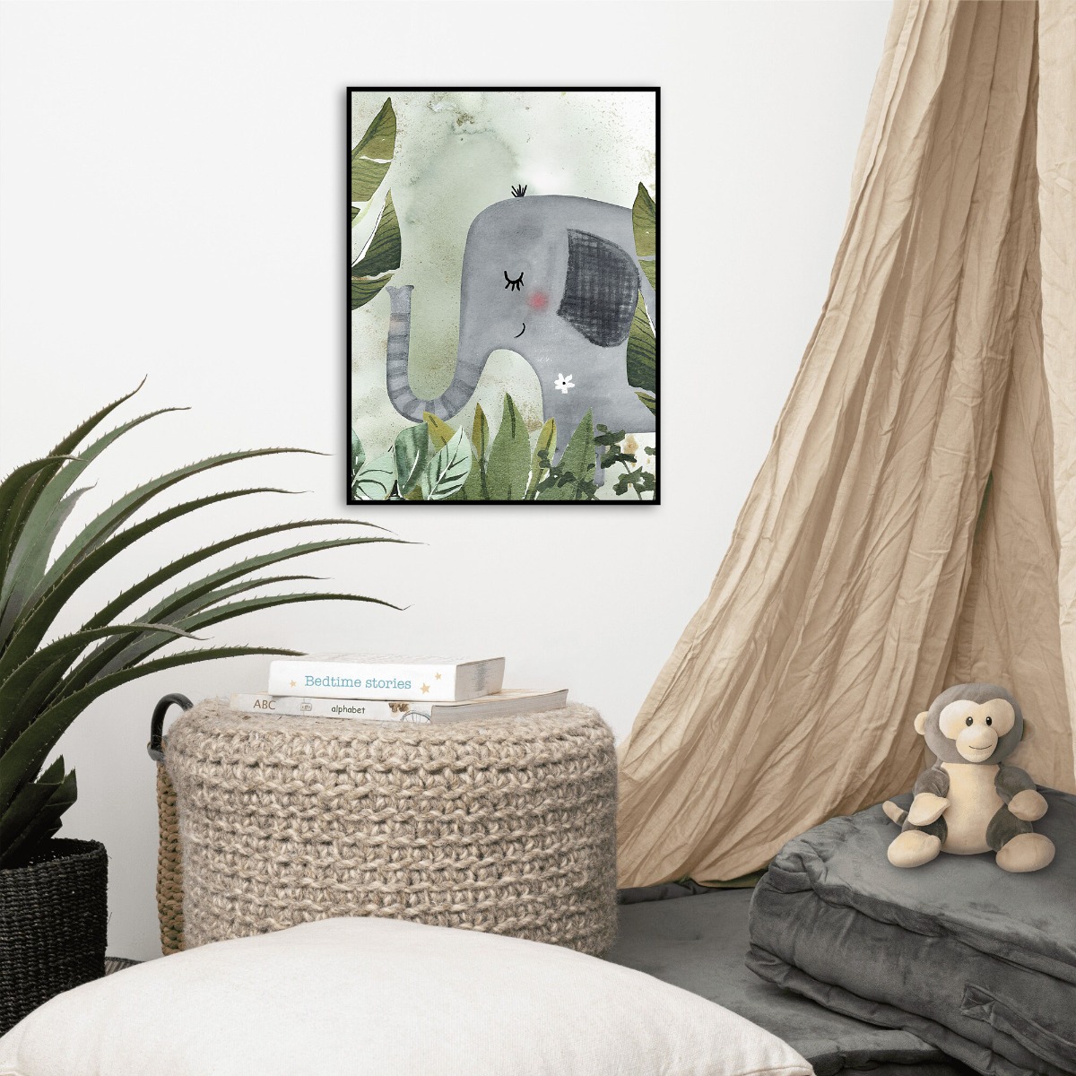 Affisch - Tecknade Elefant