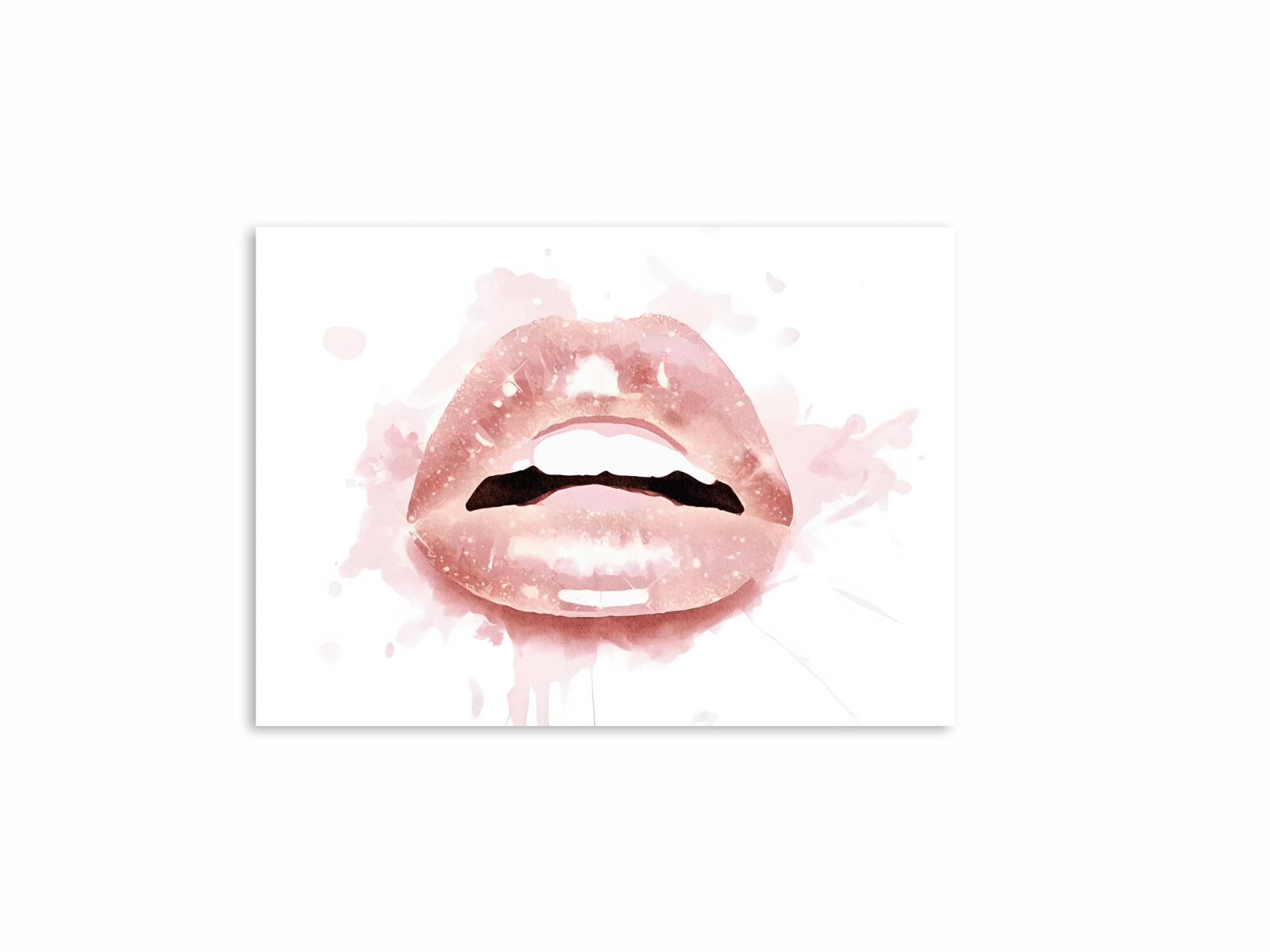 Affisch – Rosa läppar