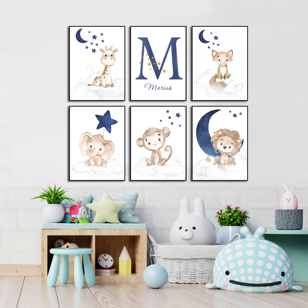 Posters - Djur / Personlig / Set om 6