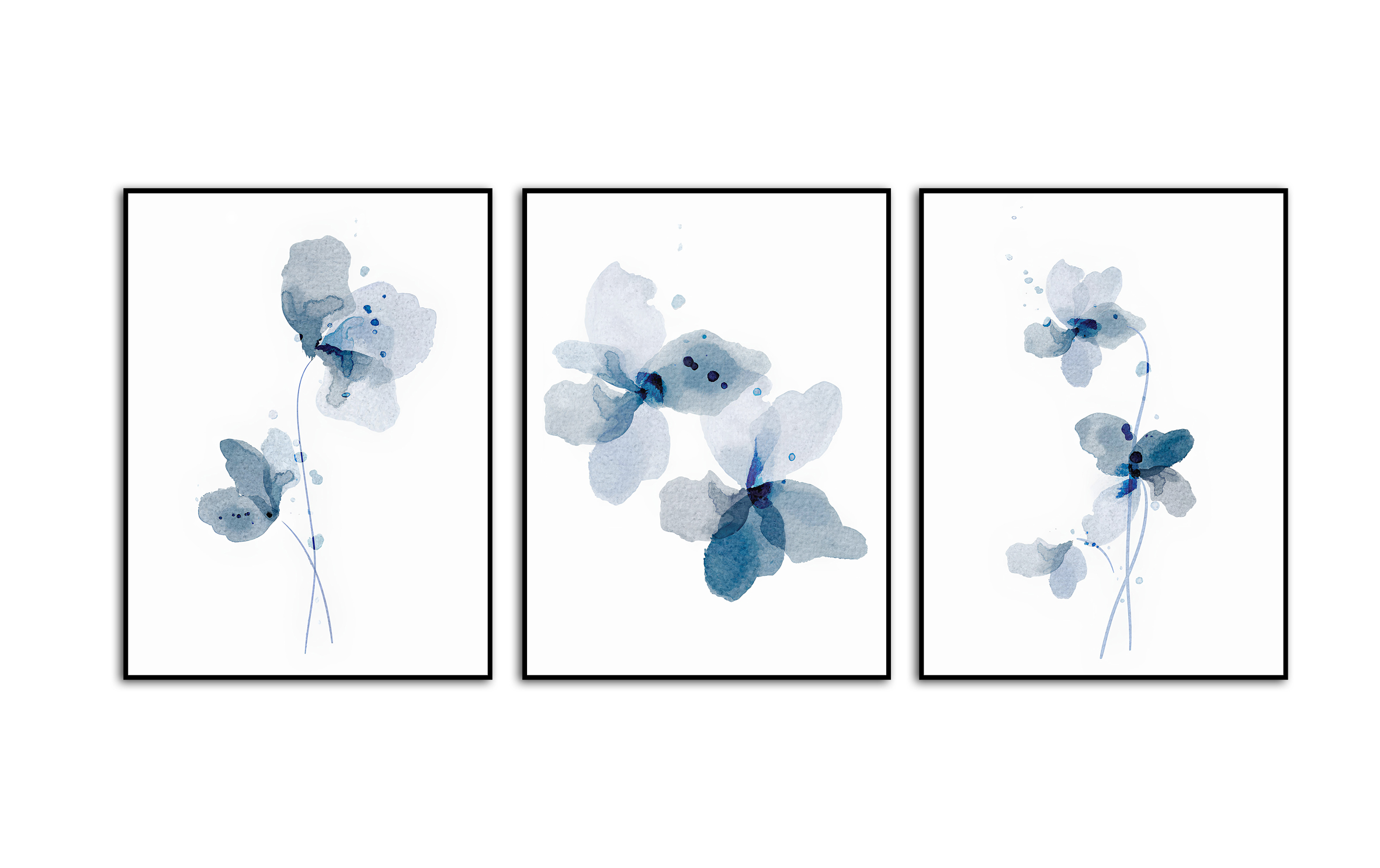 Affisch – Blomsterkonst / Set om 3