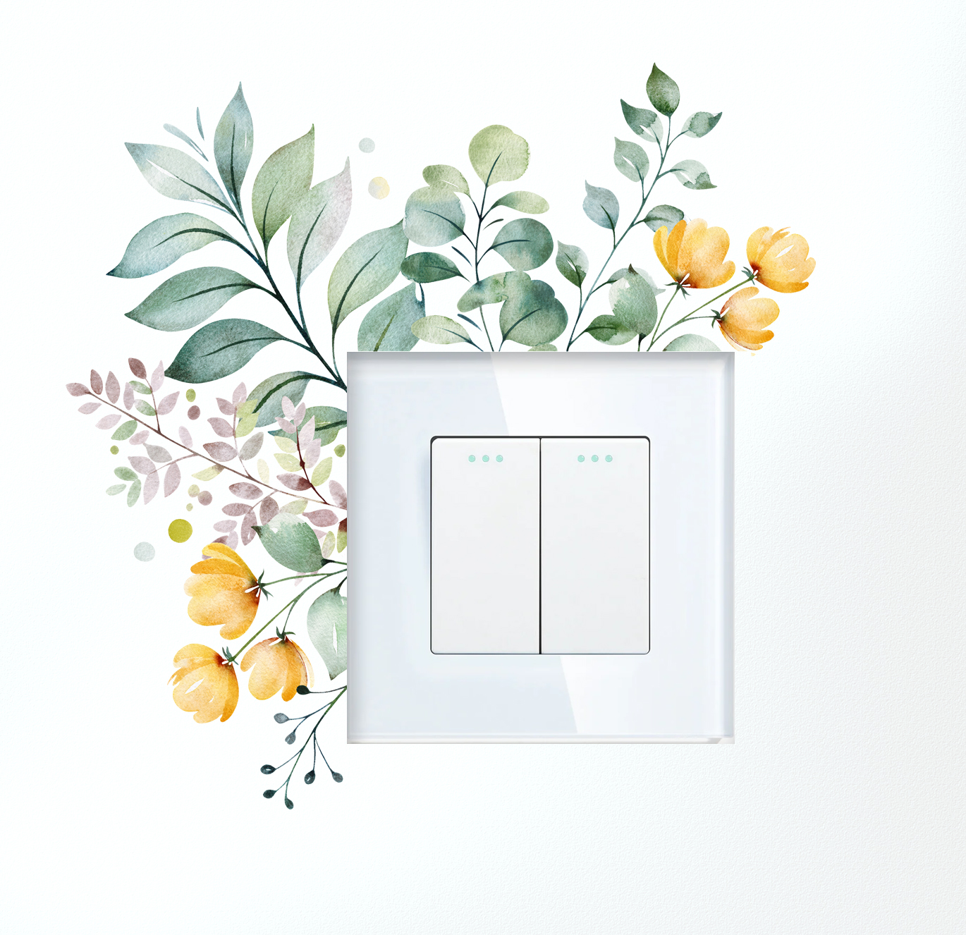Switch-dekal - Gula Blommor
