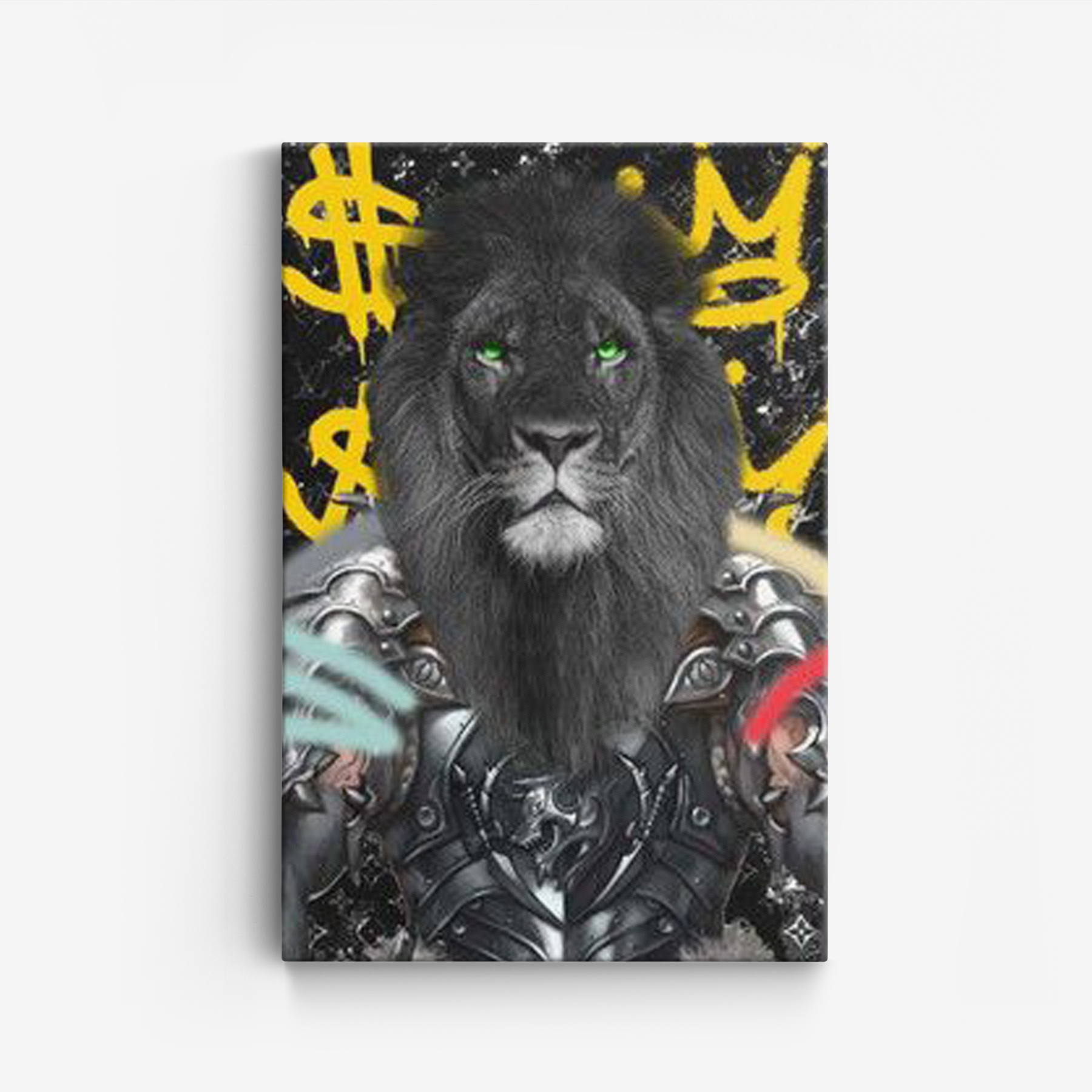 Canvas - Svart lejon