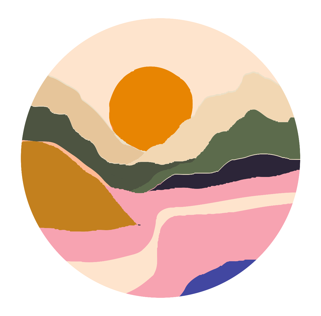 Väggklistermärken – Gul sol/cirkel