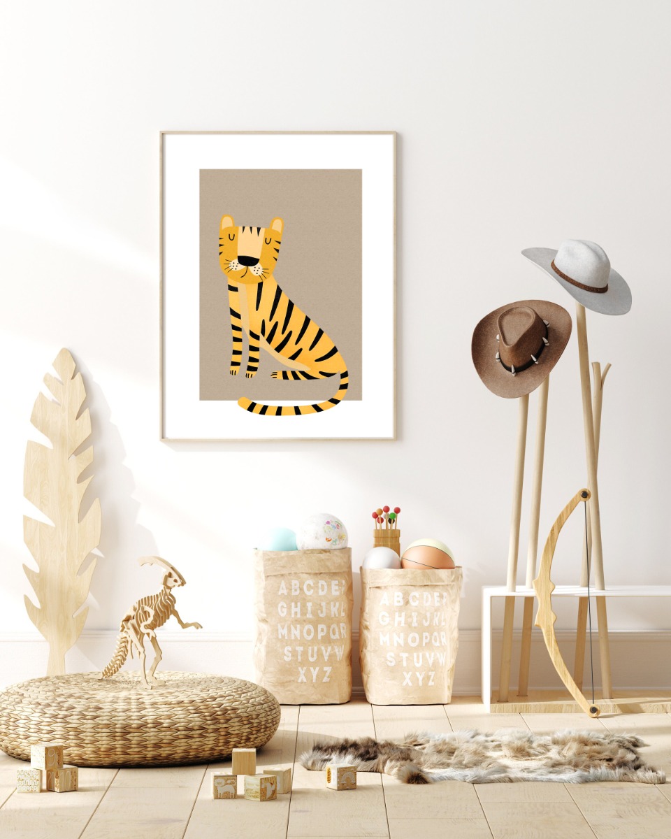 Affisch – Nordiskt barnrum / Tiger