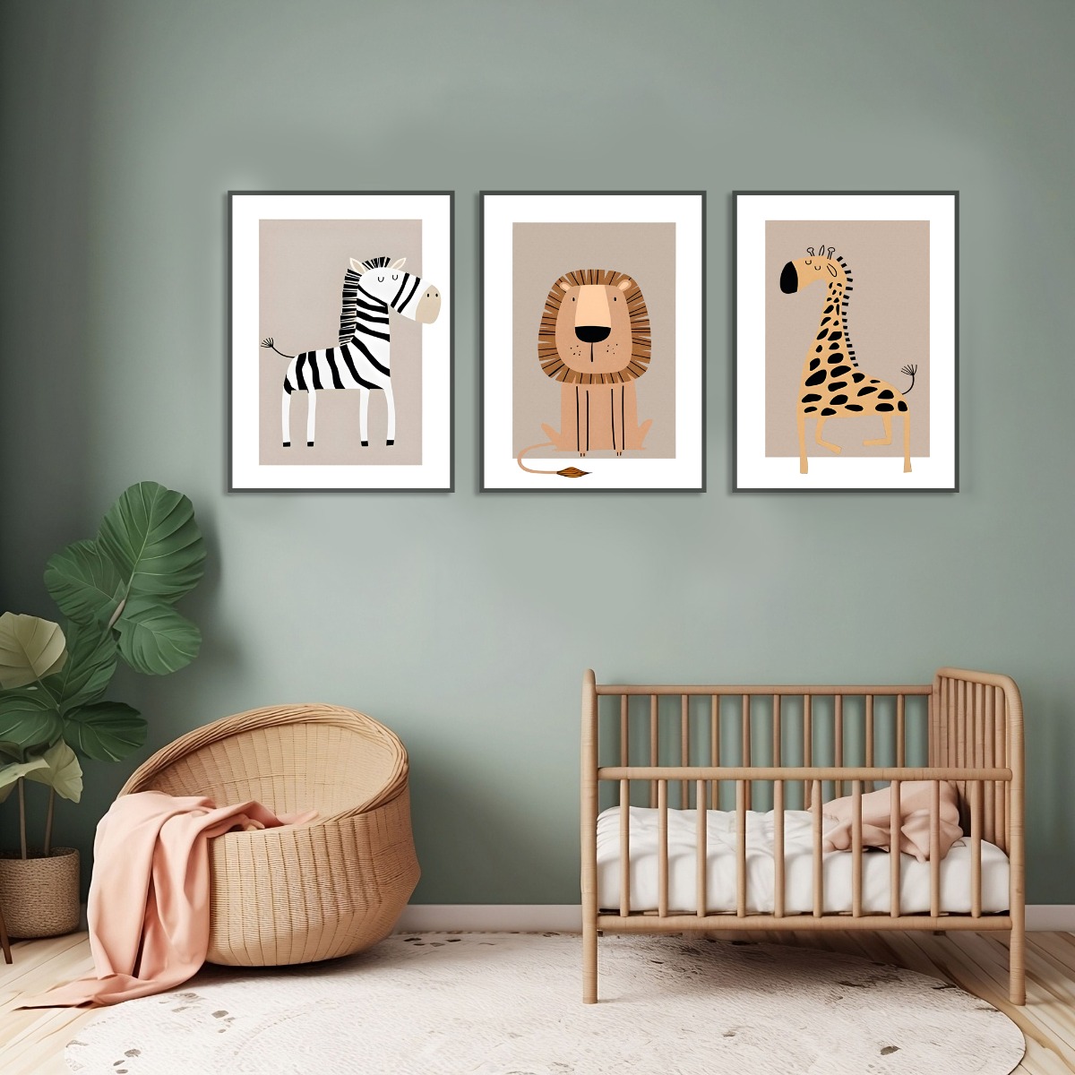 Posters – Nordic Kids sovrumsinredning #02 / Set med 3