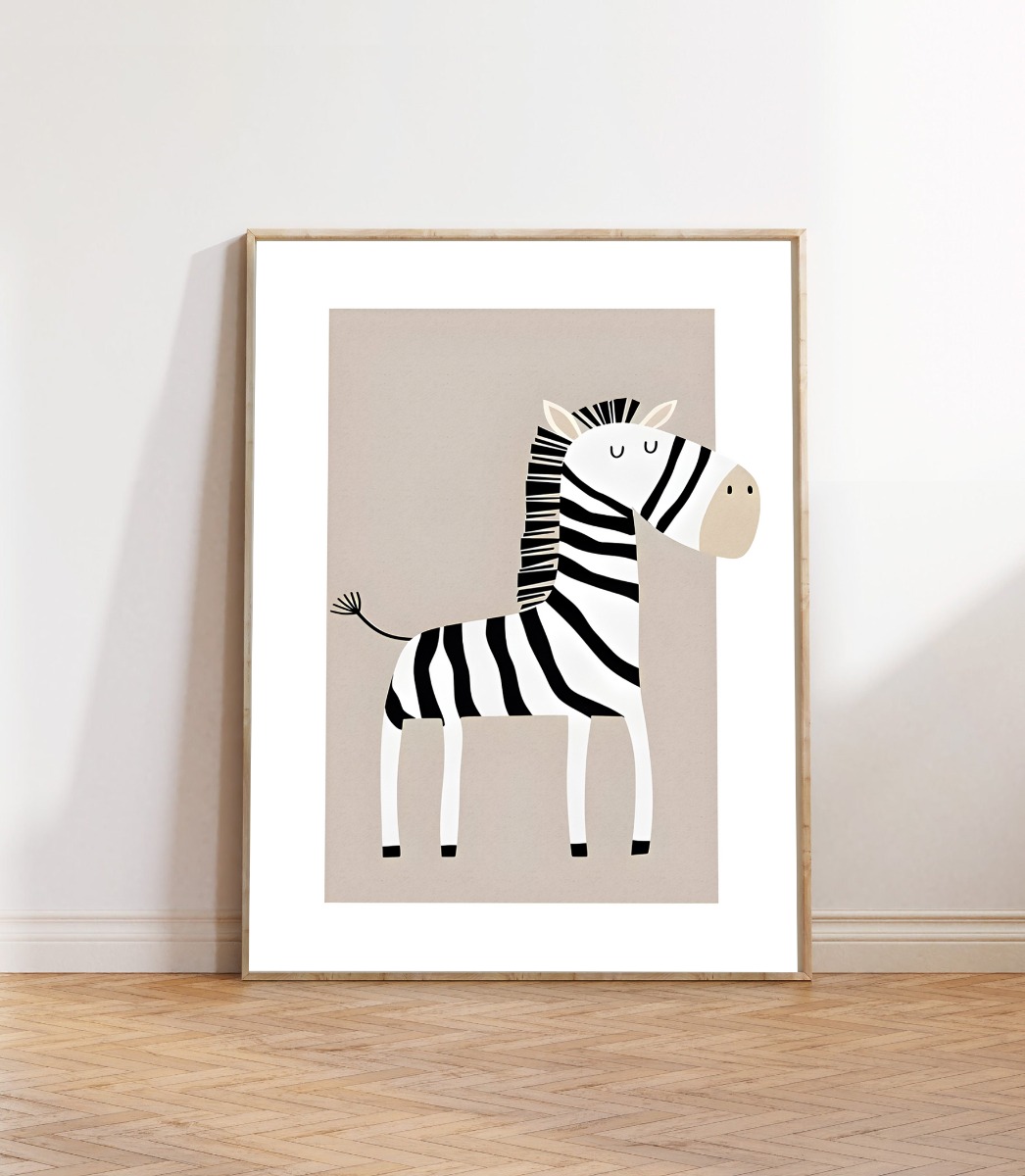 Affisch – Nordiskt barnrum / Zebra