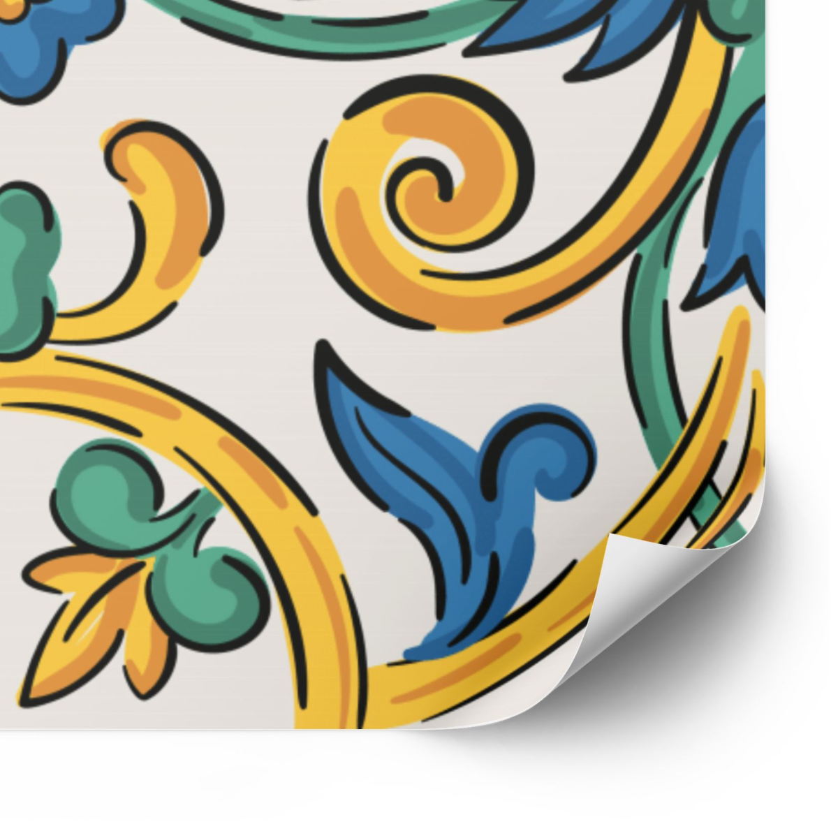 Kakelklistermärke - Dekorativt blommönster / 24 st