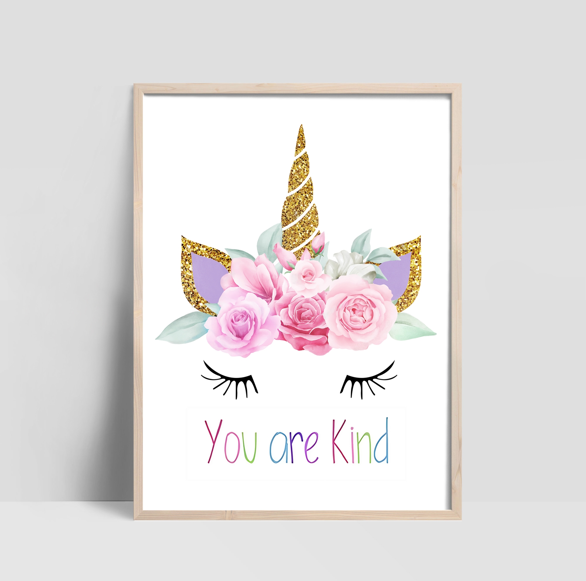 Affisch - Enhörning / You are  Kind