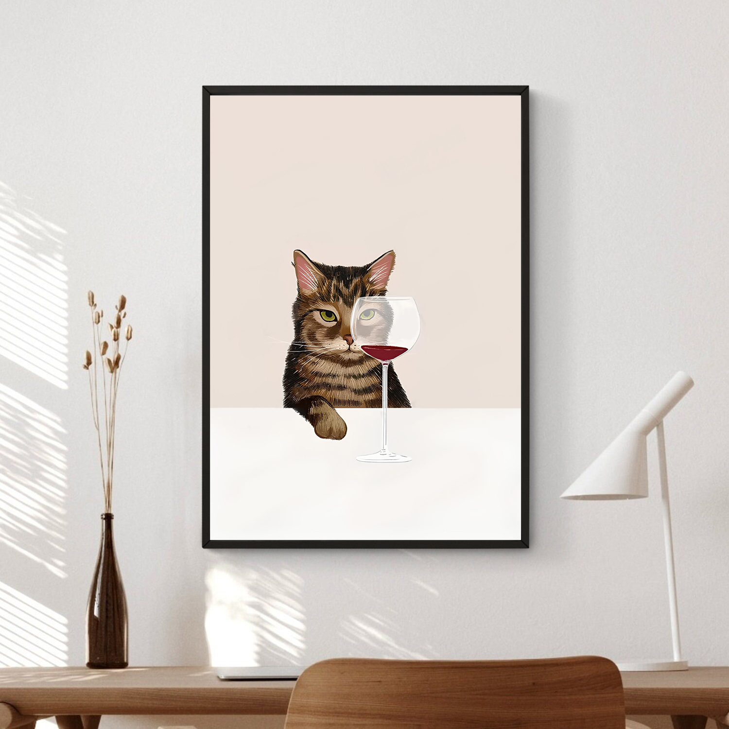 Affisch – Brun och svart katt