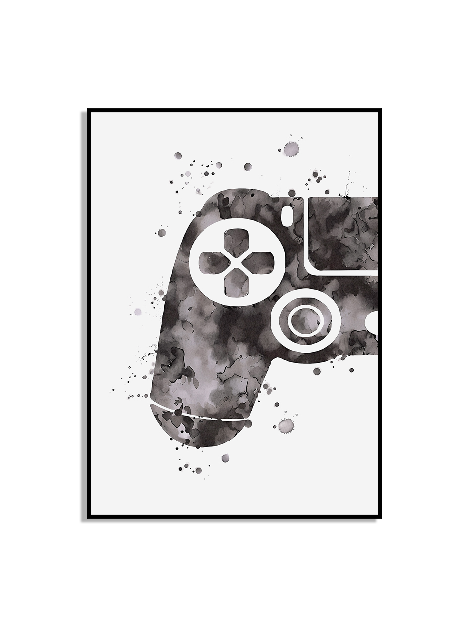 Affisch – Spelaffischer / Svart trådlös joystick / 01