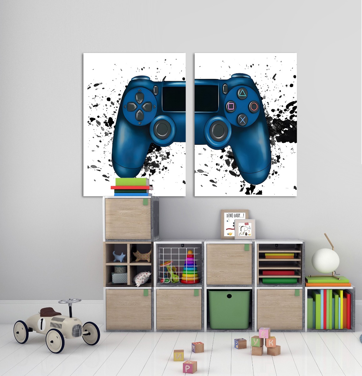 Affischer - Blå Joystick / Set om 2