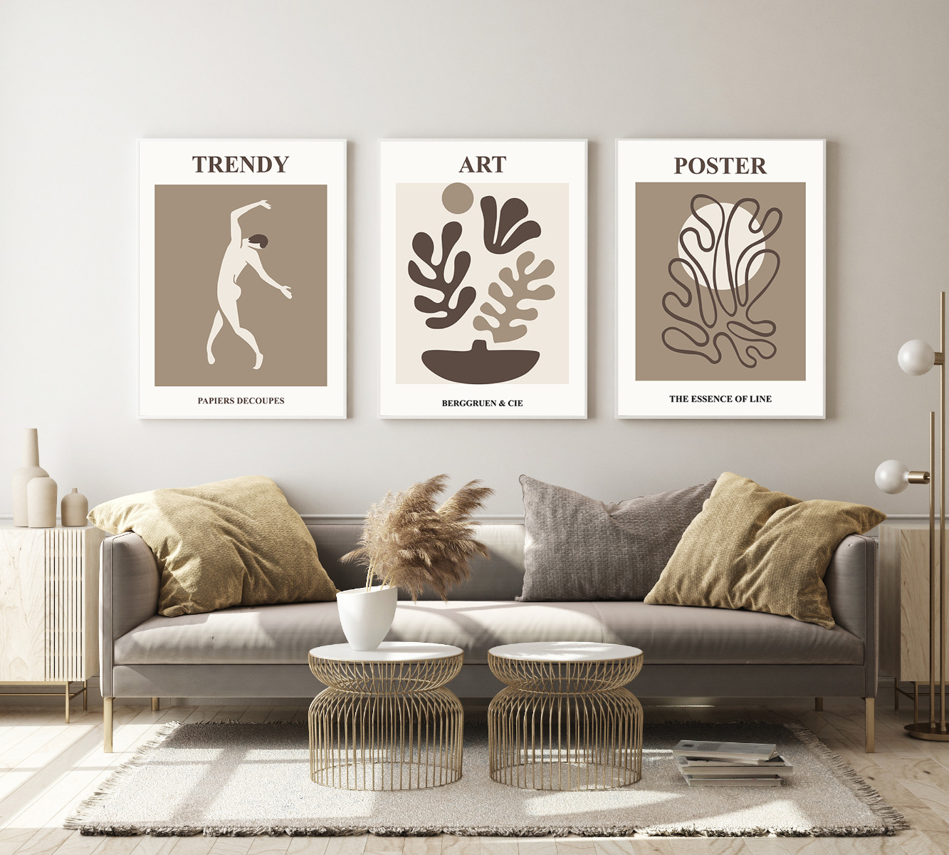 Posters -   Trendy, art  & poster / 02 / Set med 3