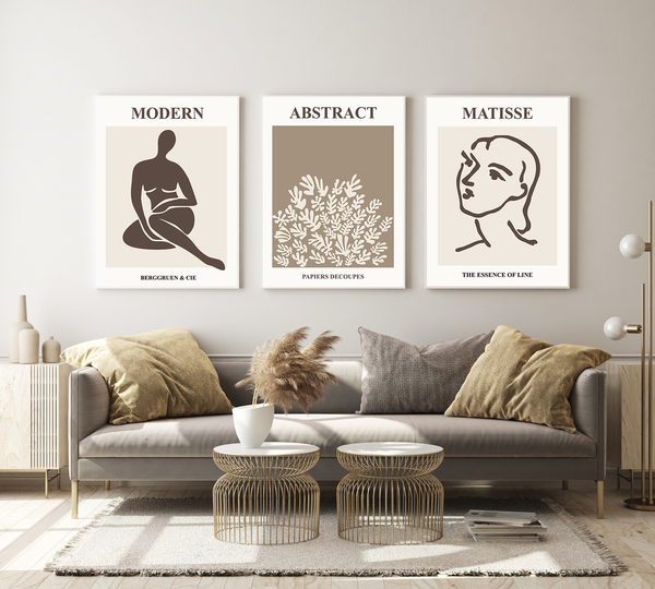 Posters -   Modern, abstract & matisse  / Set med 3