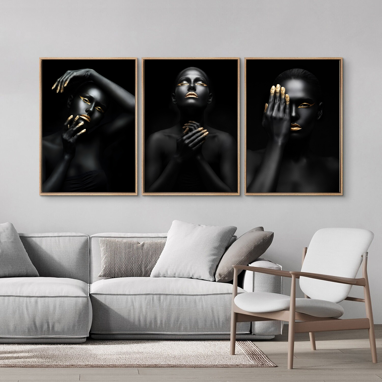 Posters -  Svart afrikansk kvinna  / Set med 3