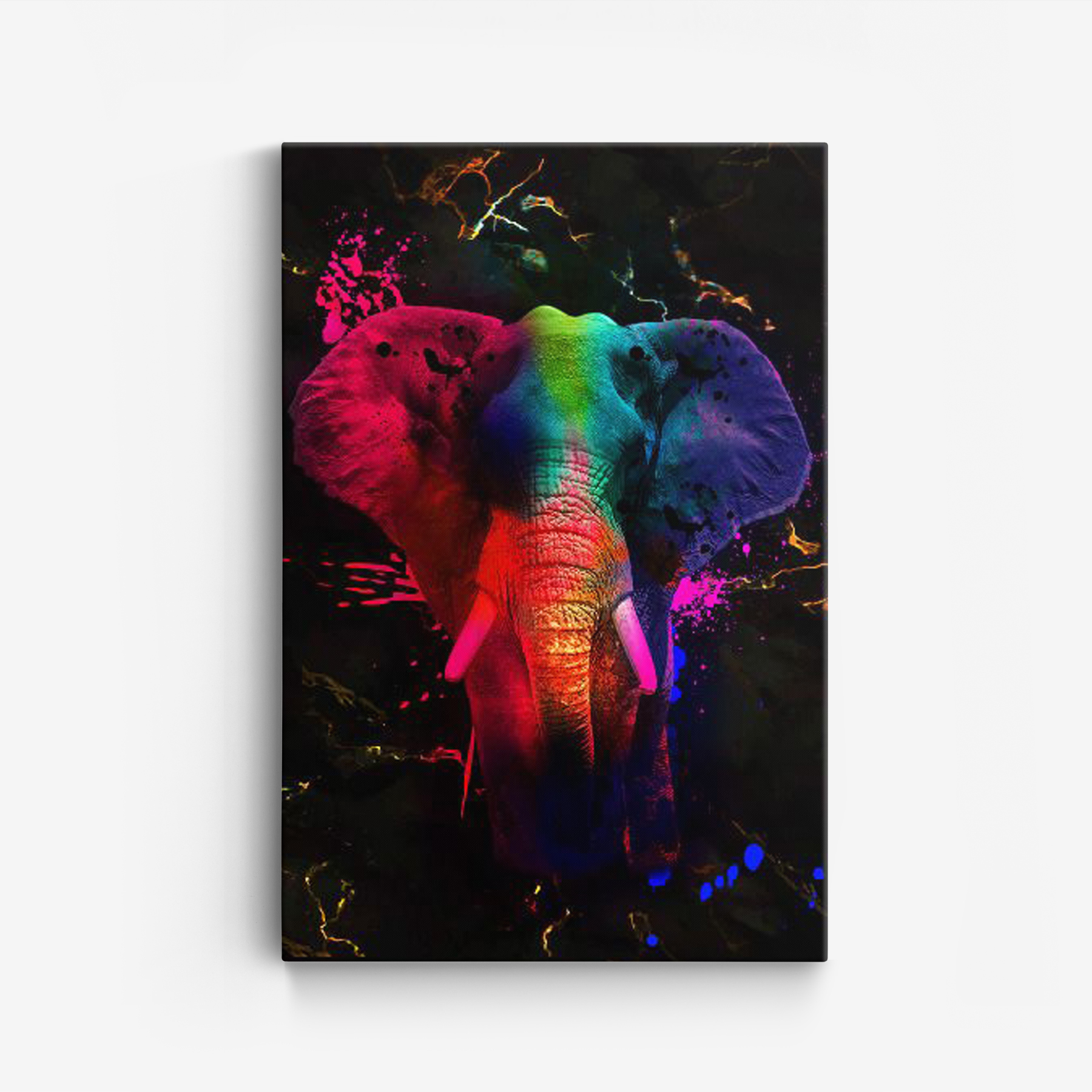 Canvas - Färgglad elefant