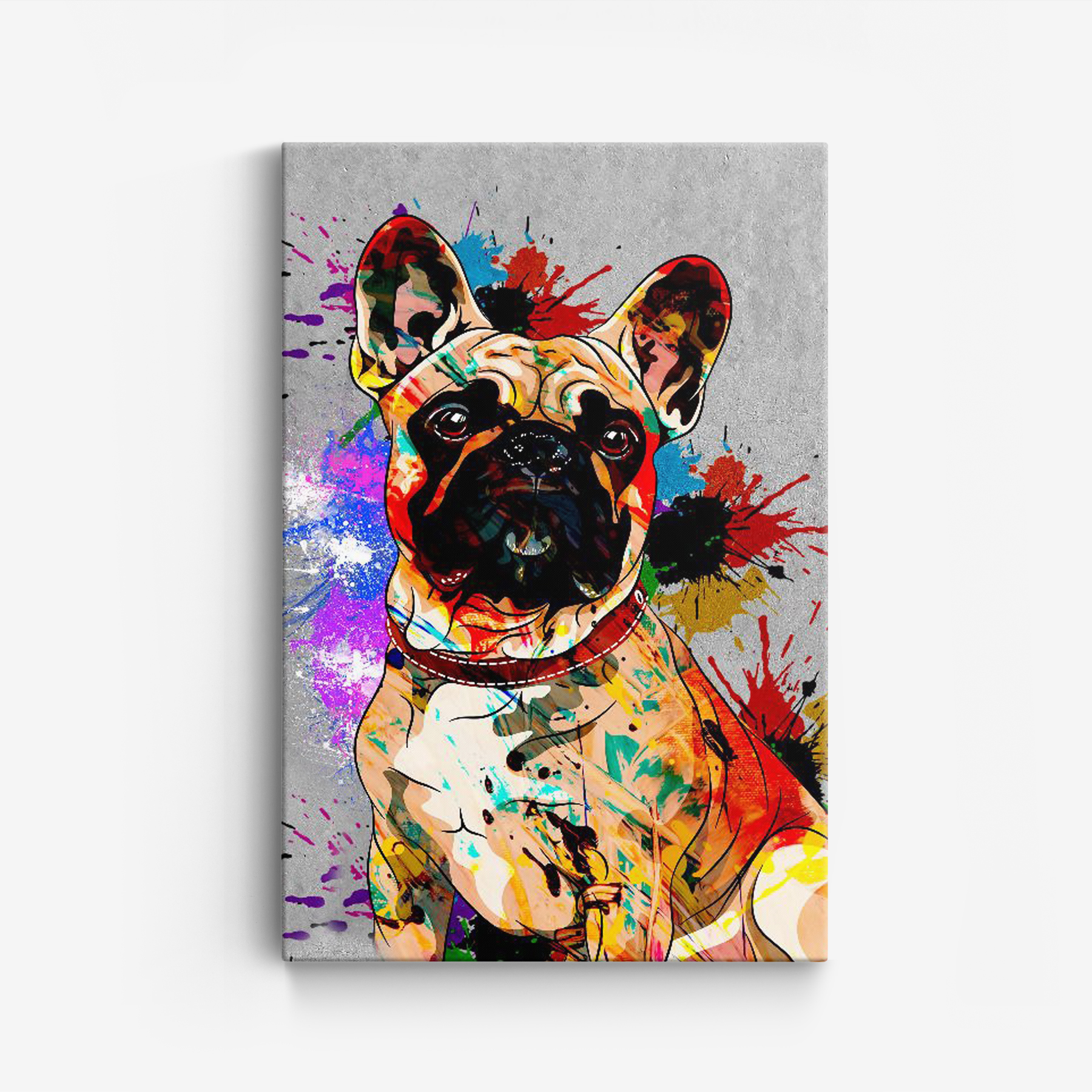 Canvas - Färgglad hund