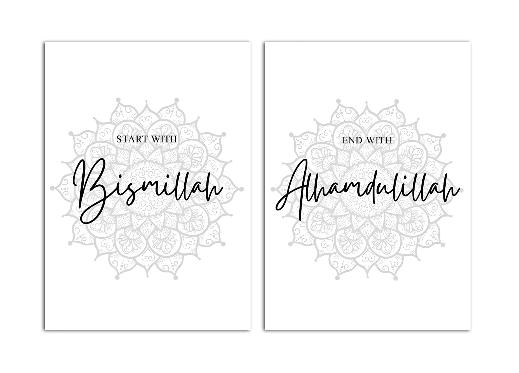 Affischer – Islamisk affisch/ Lotus Grön / Set of 2