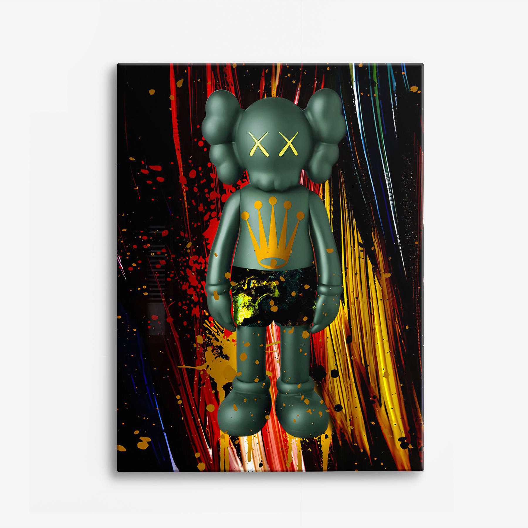 Canvas - Svart kaws affisch