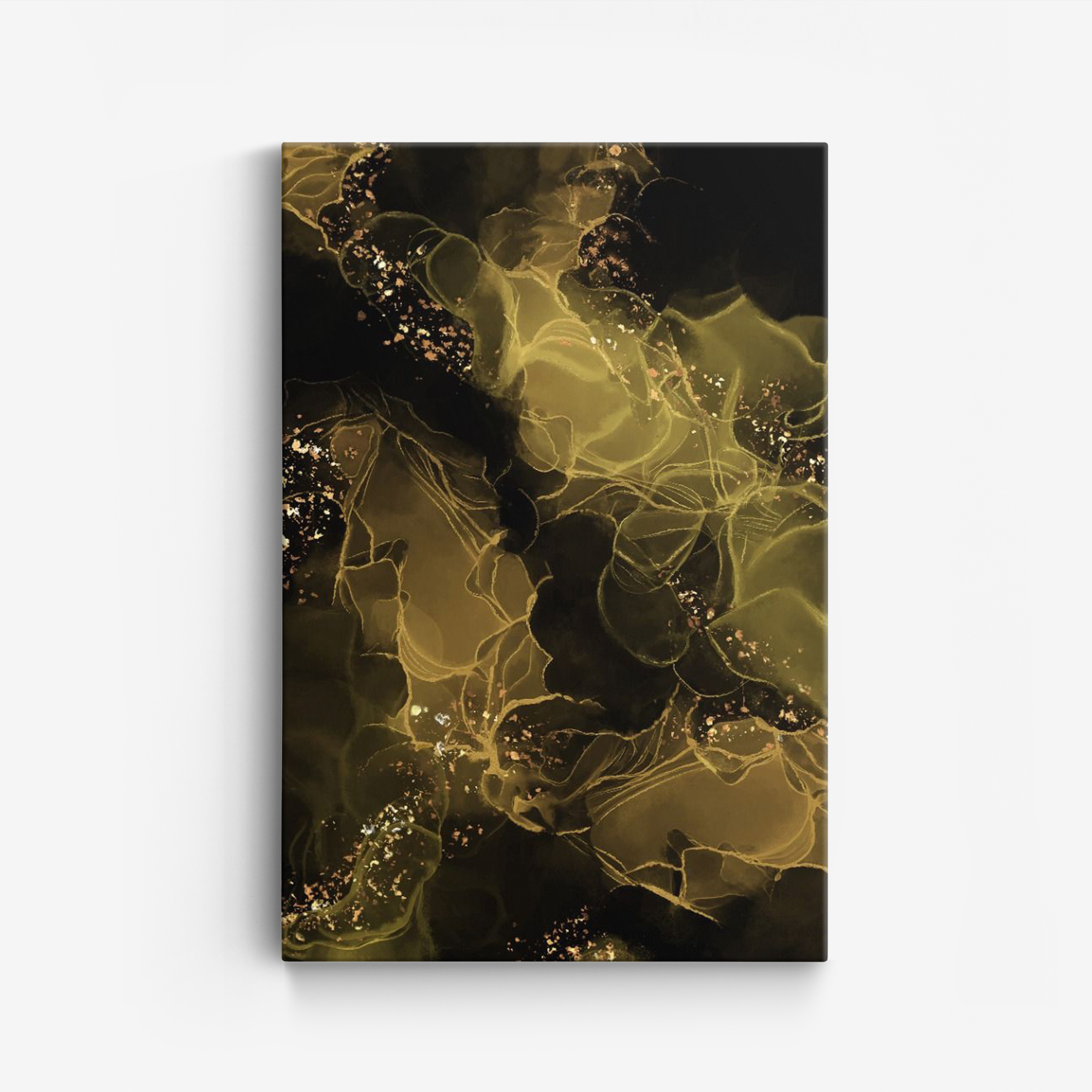 Canvas - Gyllene abstrakt konst