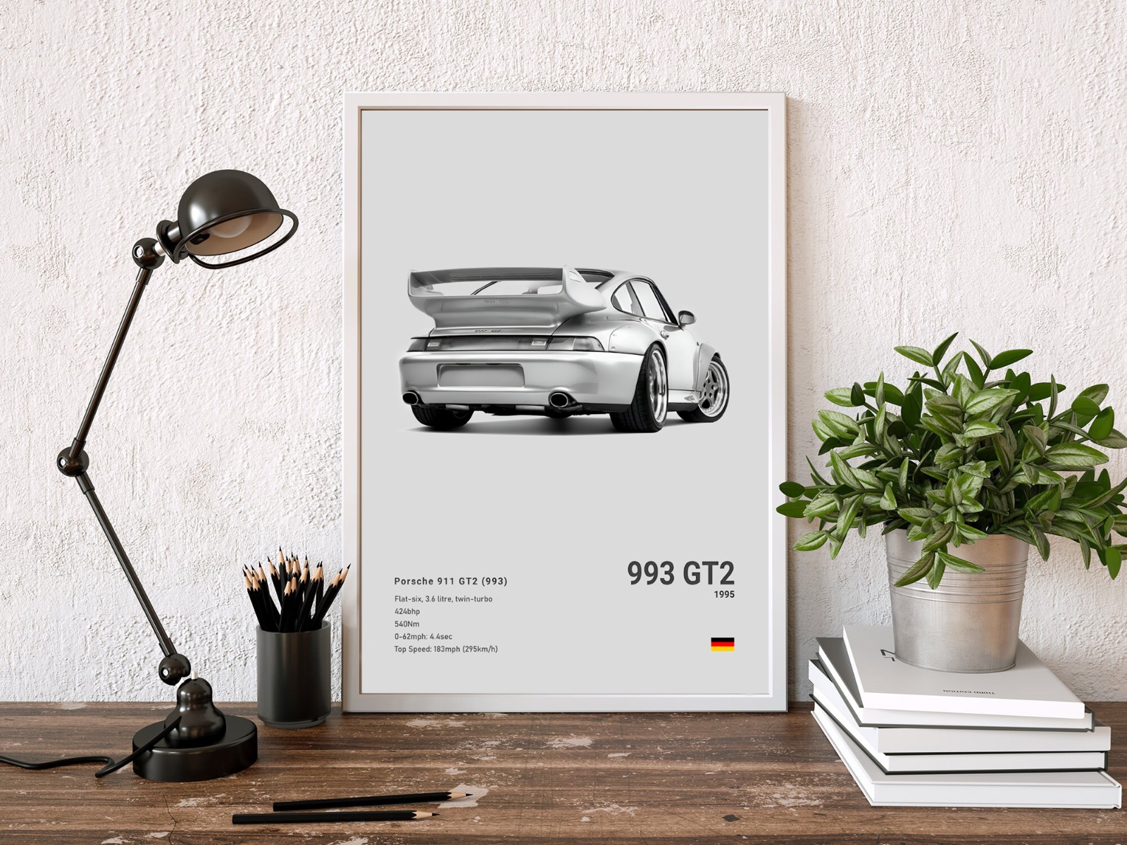 Affisch – Lyxig sportbil / 993 GT2