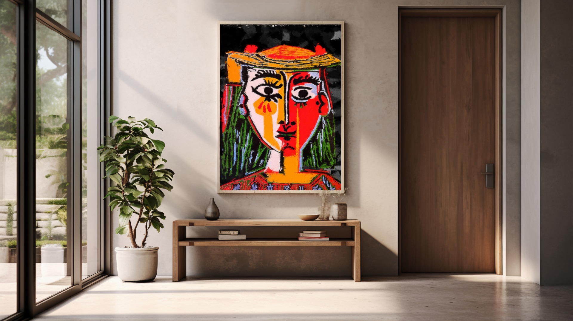 Affisch – Picasso's Konst / Porträtt av kvinnor / Byst av en kvinna med en hatt