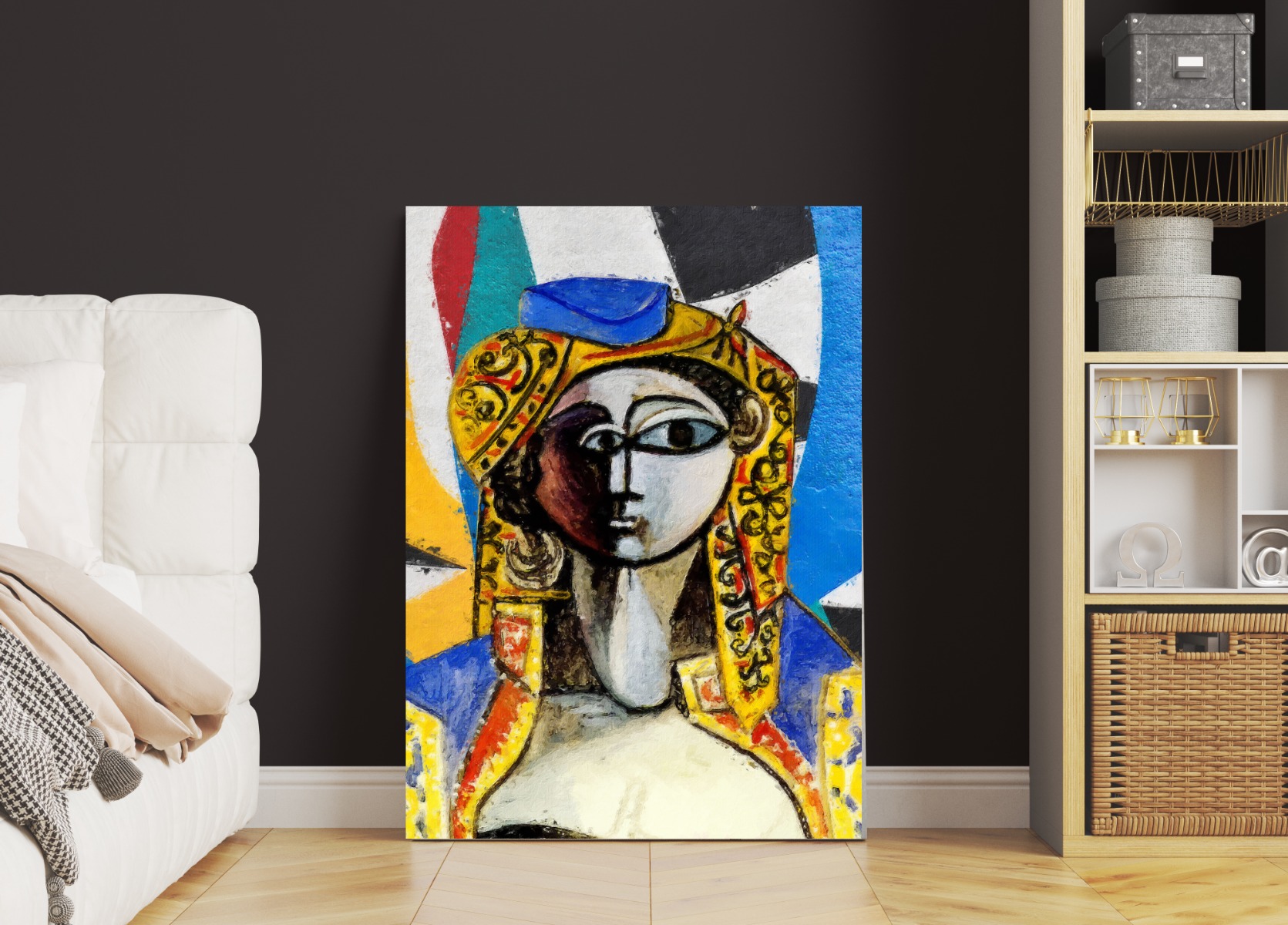 Canvas - Picasso's Konst / Porträtt av kvinnor / Jacqueline i turkisk dräkt