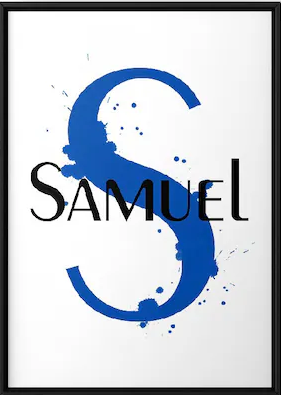 Poster - Spel / Mörkblå / Anpassad text
