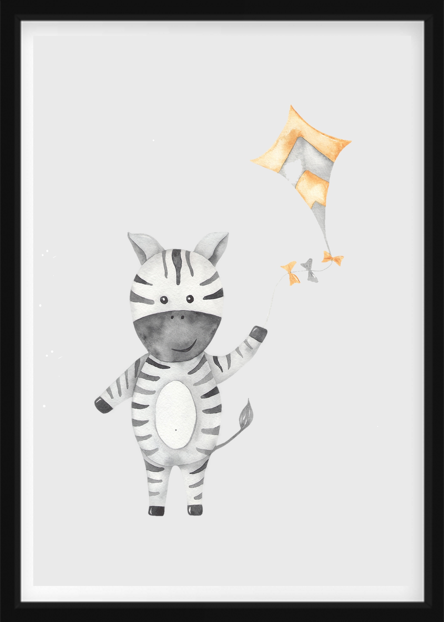 AFFISCH - Zebra med drake