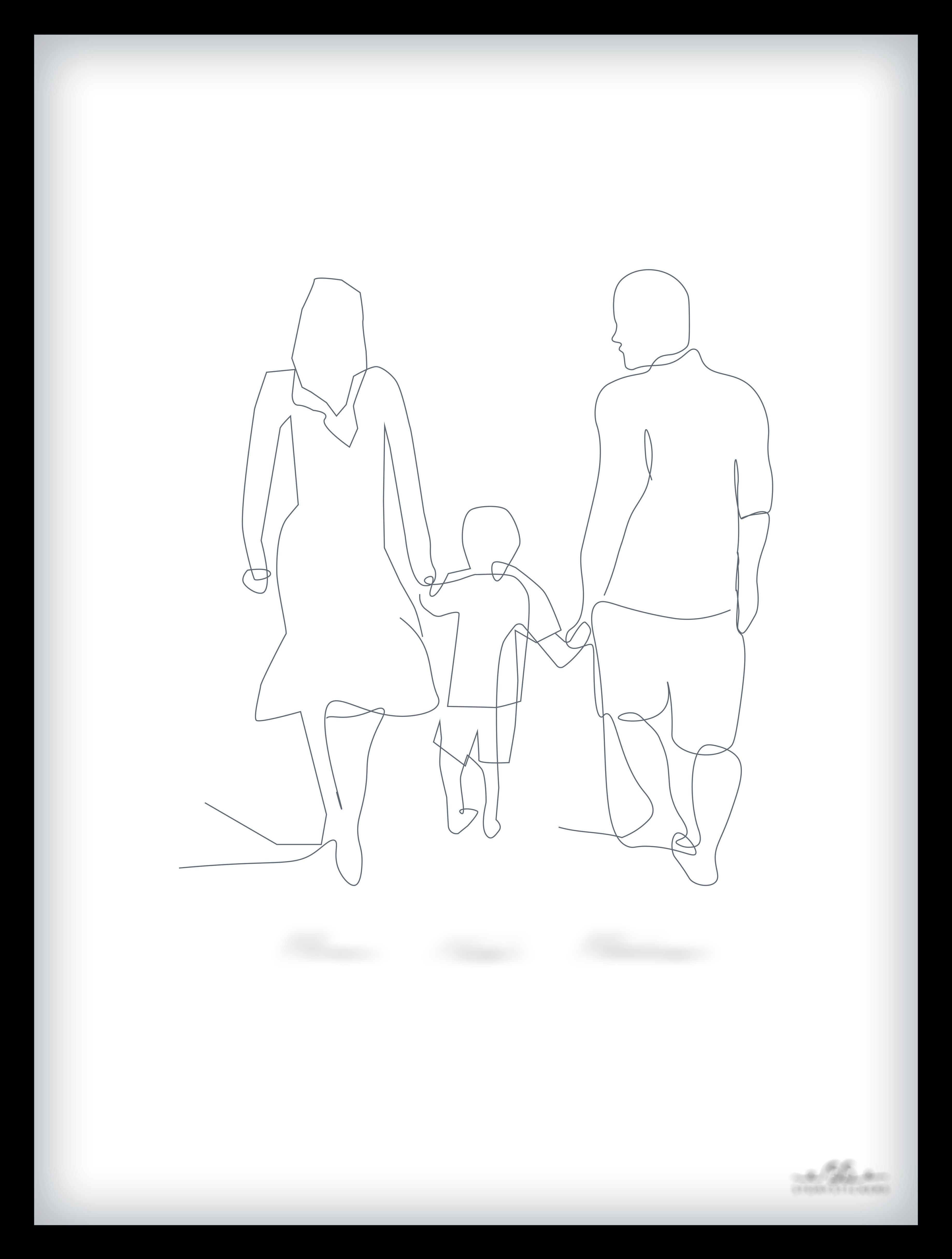 POSTER - Familj med ett barn