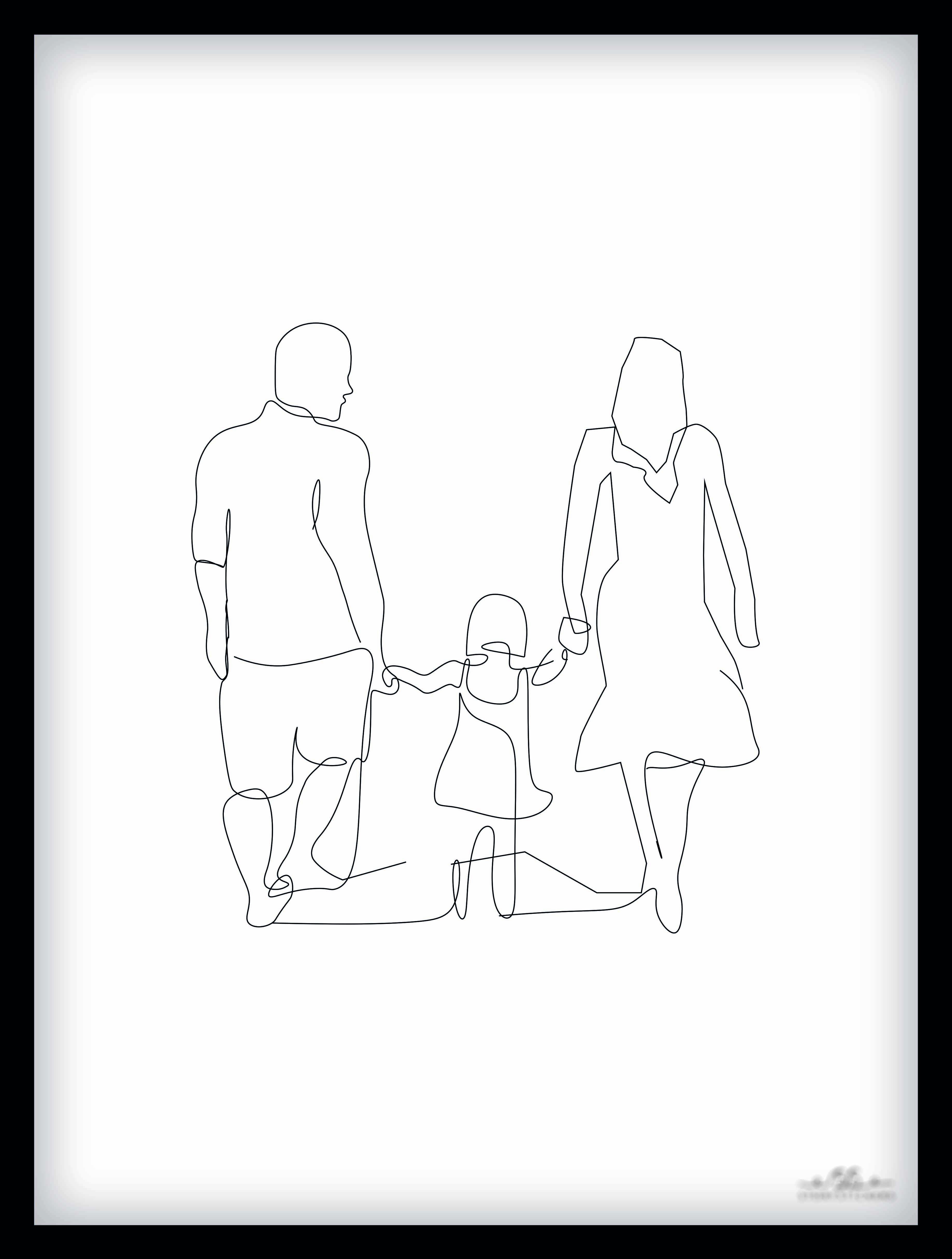 POSTER - Familj med ett barn