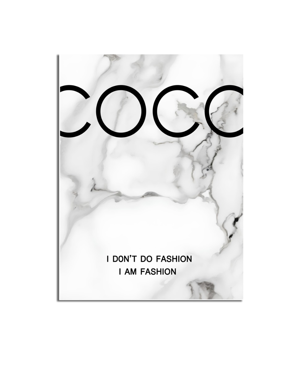 Affisch – COCO / I DON’T DO FASHION / Vit marmor
