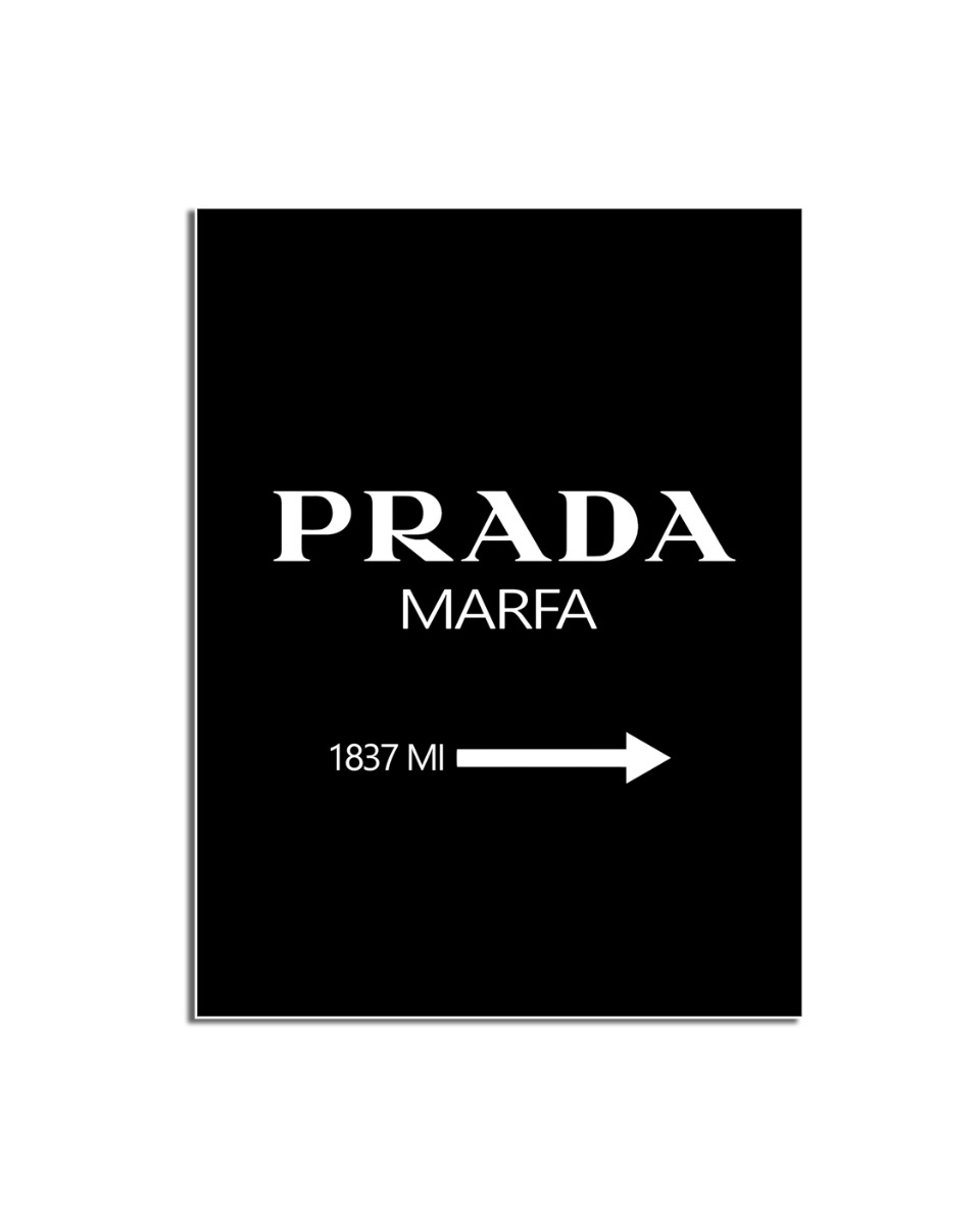 Affisch – PRADA MARFA / Svart