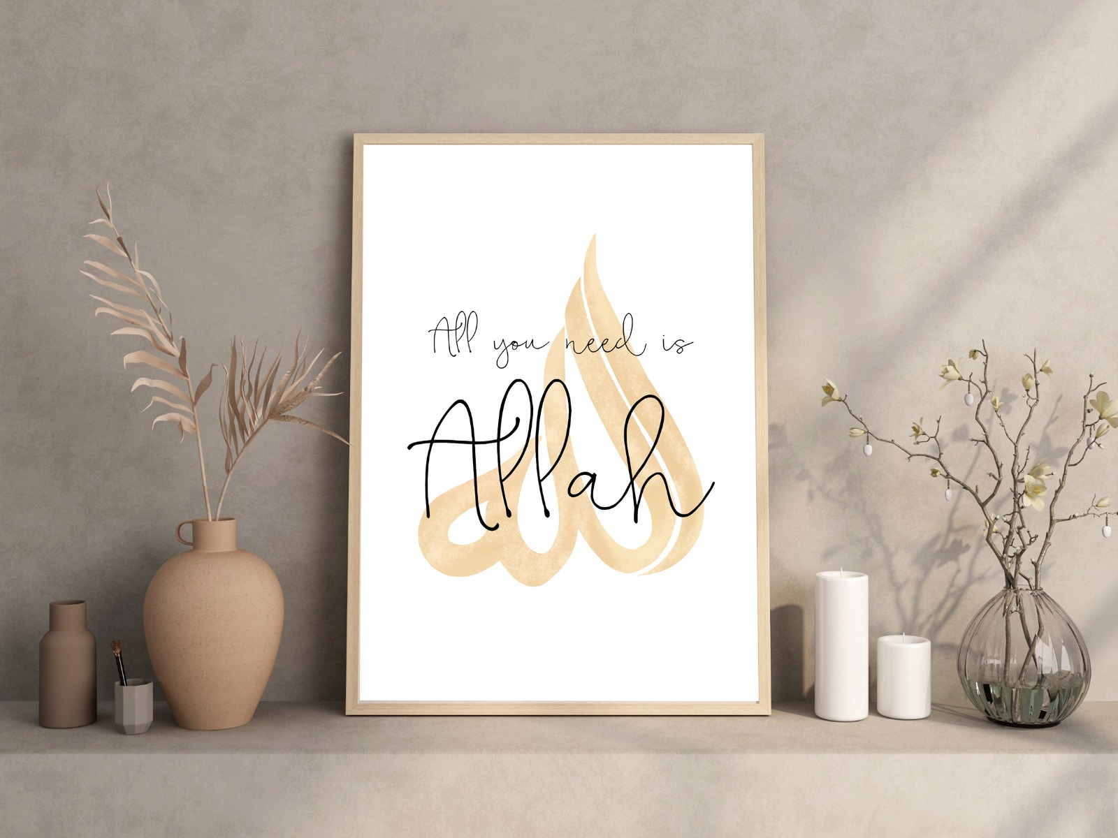 Affisch - Islamisk / All you need is Allah
