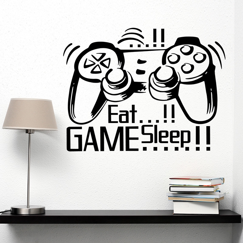 Väggdekor - Eat / Game / Sleep 2