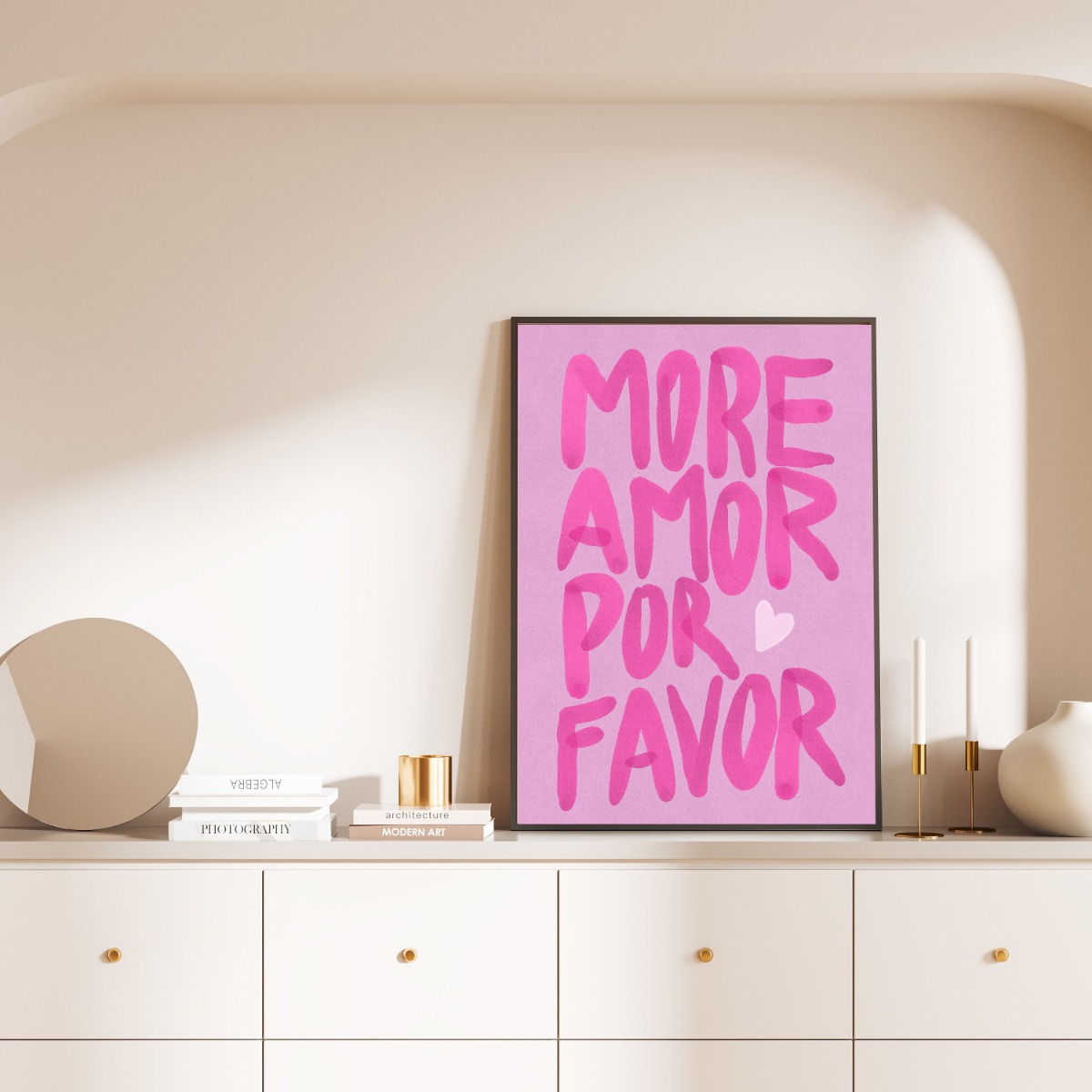 Affisch – MORE AMOR POR FAVOR / Rosa