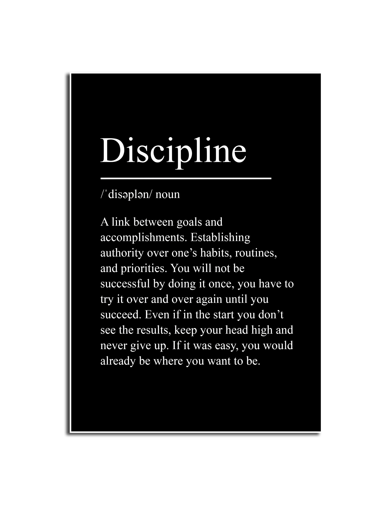 Affisch – Discipline