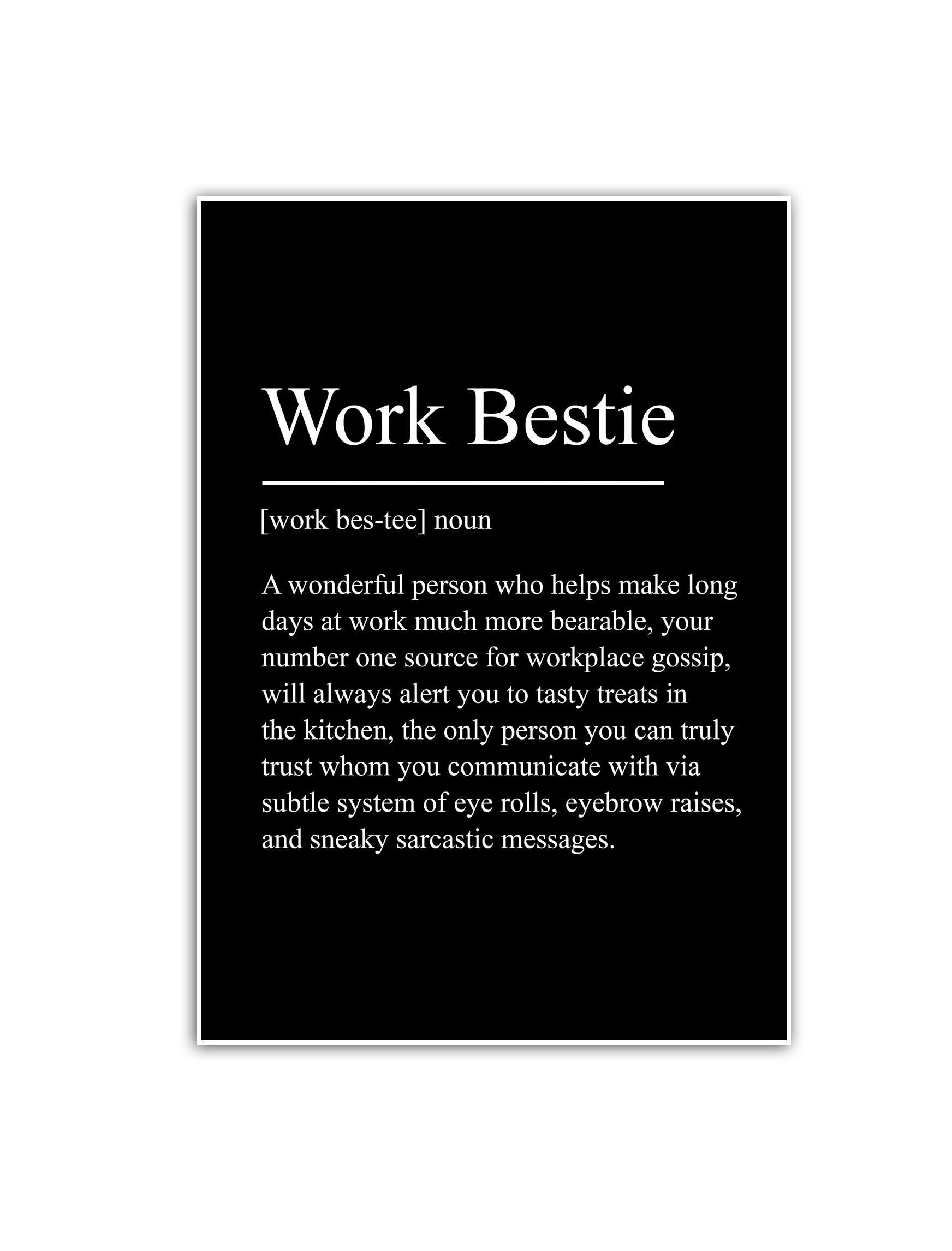 Affisch – Work Bestie