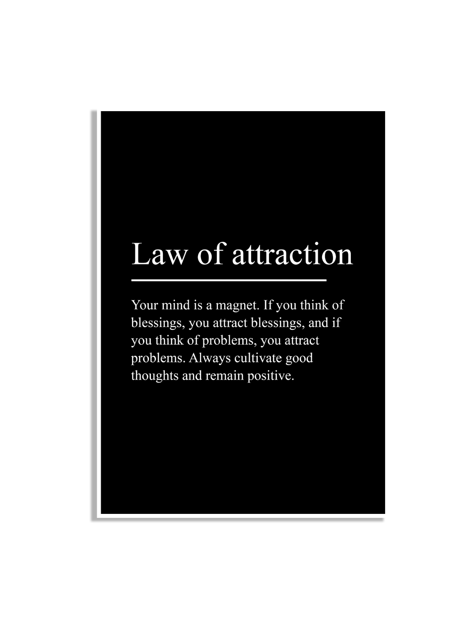Affisch – Law of attraction