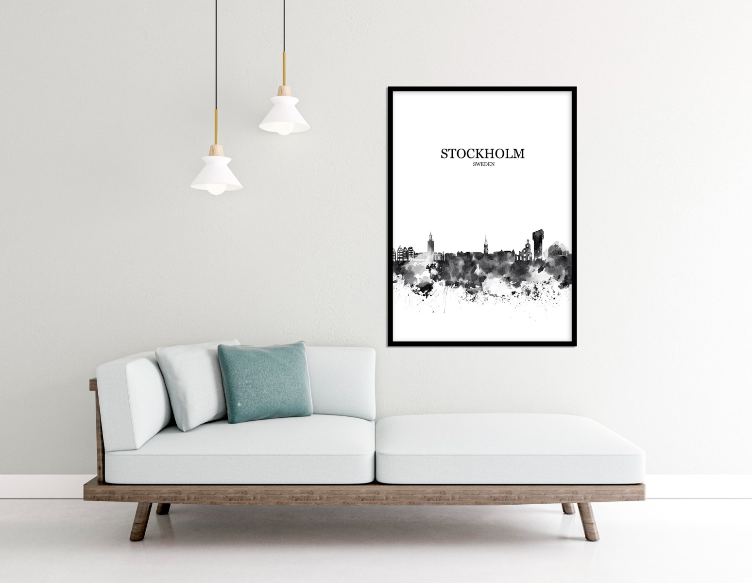 Poster - B&W Stockholm 1 / Plattpackad