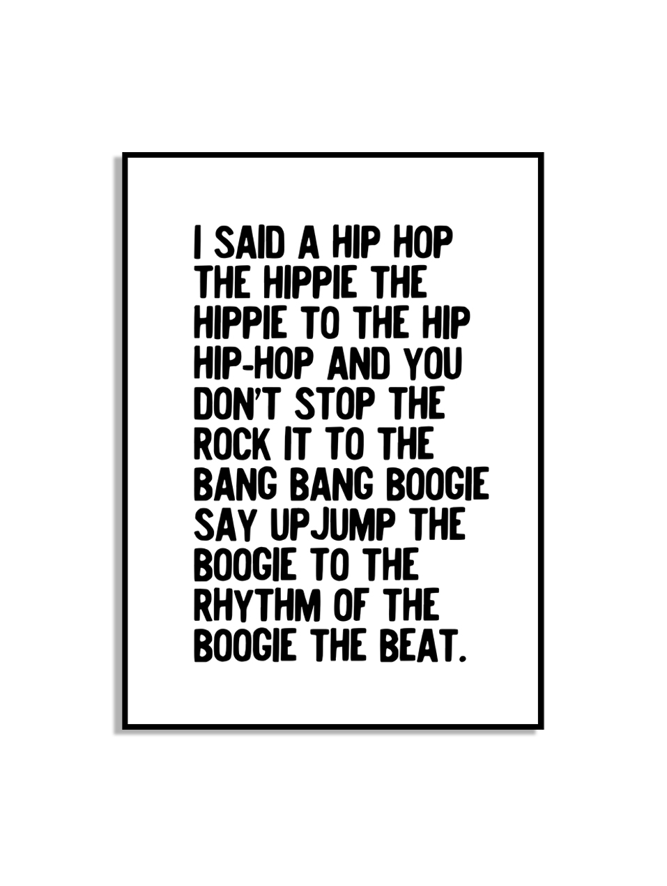 Hip Hop Lyrics Väggposter