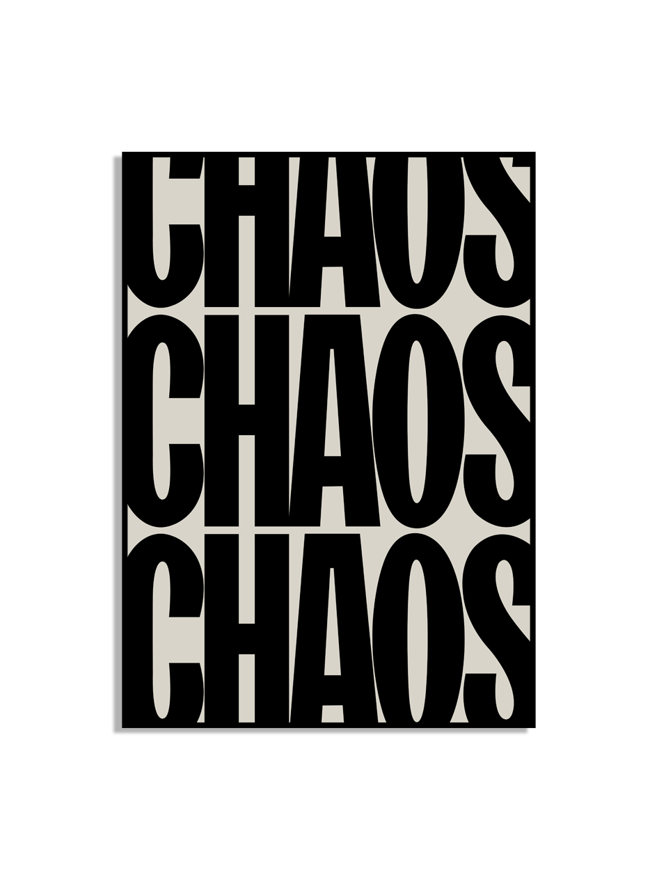 Chaos typografi väggposter