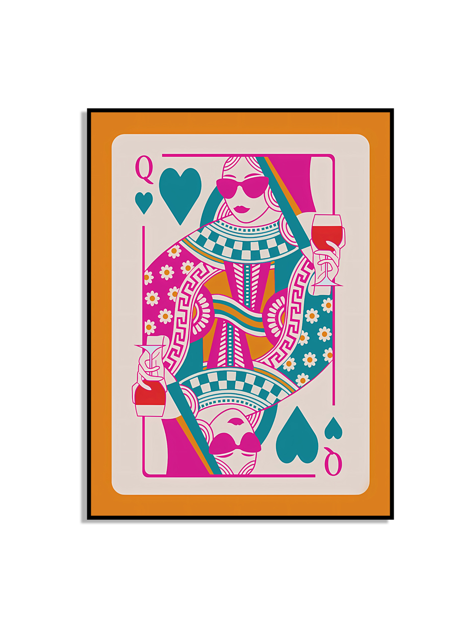 Färg Dronning Spelkort Poster