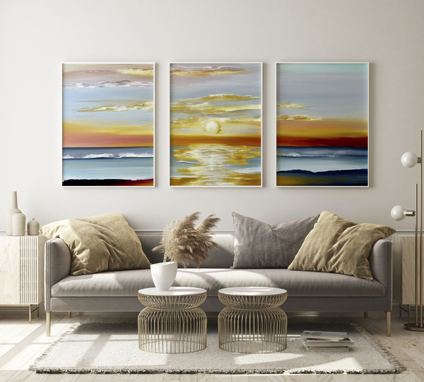Posters – Soluppgångsmålning / Set med 3